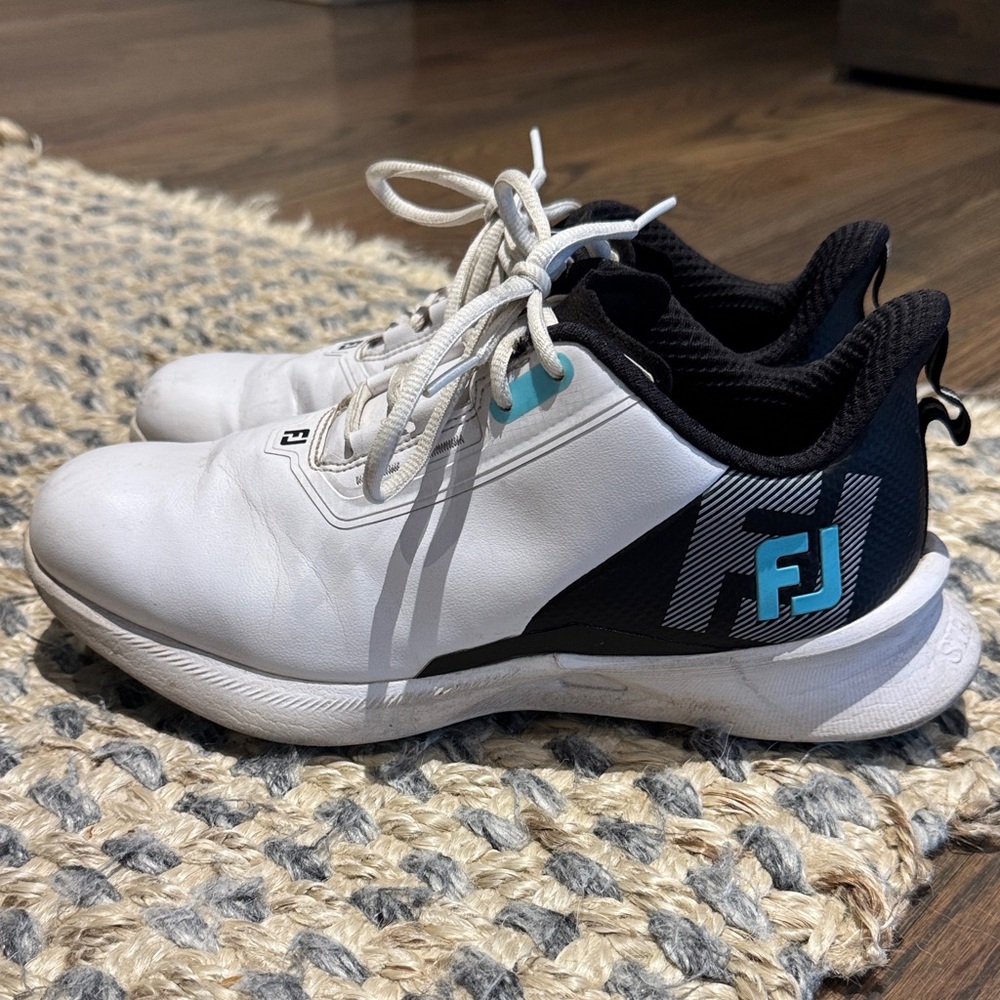FootJoy White and Black Kids Golf Shoes